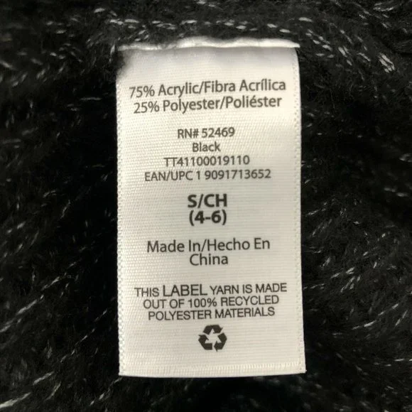 Time & Tru Womens Cowl Neck Sweater Black Heathered Longline Relaxed Fit Casual - Picture 8 of 12